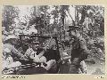 BOUGAINVILLE, 1945-05-12. LT-GEN V.A.H. STURDEE, GOC FIRST ARMY (1), BEING GREETED BY BRIG H.H