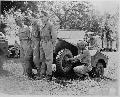 Manchester (vicinity), Tennessee. Soldiers of headquarters company of the Armored Corps lifting a Ford GP jeep to repair it at their bivouac area during Second Army maneuvers 1941 June.