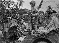 Ernst J. KIng, Lt. Gen. Holland M. Smith and Chester W. Nimitz. Saipan, July 26, 1944.