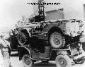 2033271 MB Marines conducting jeep stacking experiments, Quantico, Virginia, 1941. The jeeps are two very early Willys 